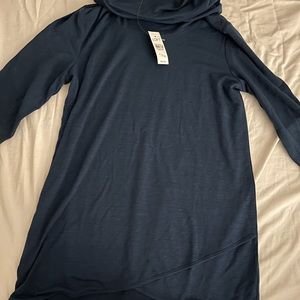 NWT. Blue Loft long sleeves cowl neck.
